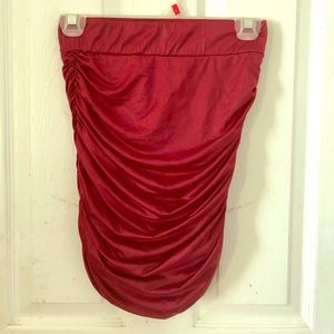 Silk red Small forever 21 skirt sckrunched